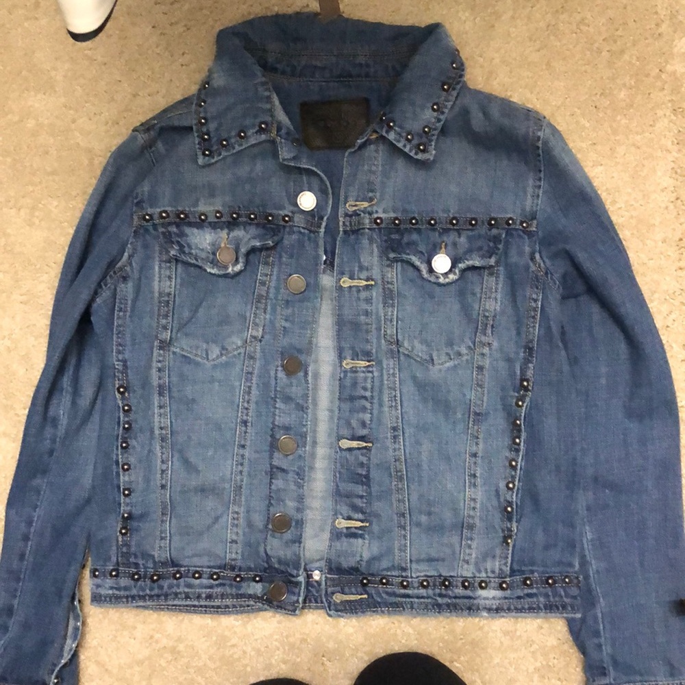 Blank NYC Studded Jean Jacket XS